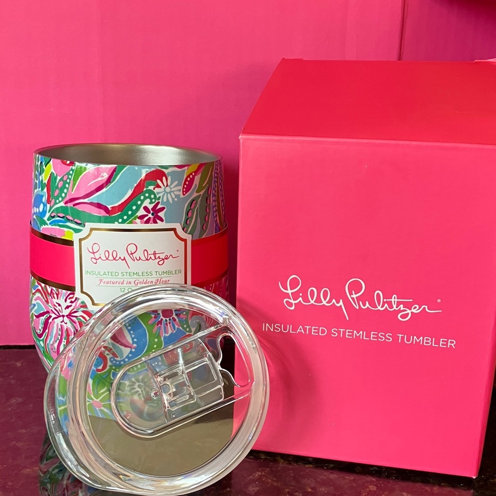 Lilly Pulitzer Floral Tumbler with Lid